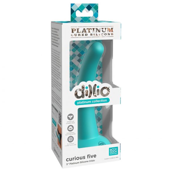 Dillio Curious Five - iminapaga silikoondildo (15 cm) - türkiis