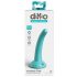 Dillio Uudishimulik Viis - imijalaga silikoonist dildo (15cm) - türkiis 