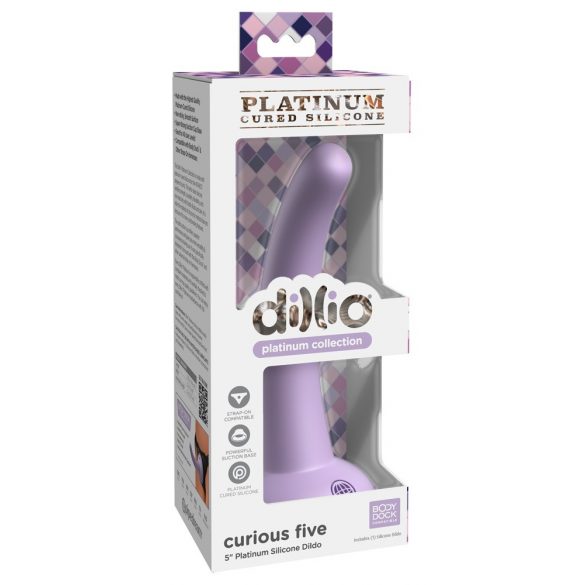 Dillio Curious Five - iminapaga silikoon dildoom (15 cm) - lilla 