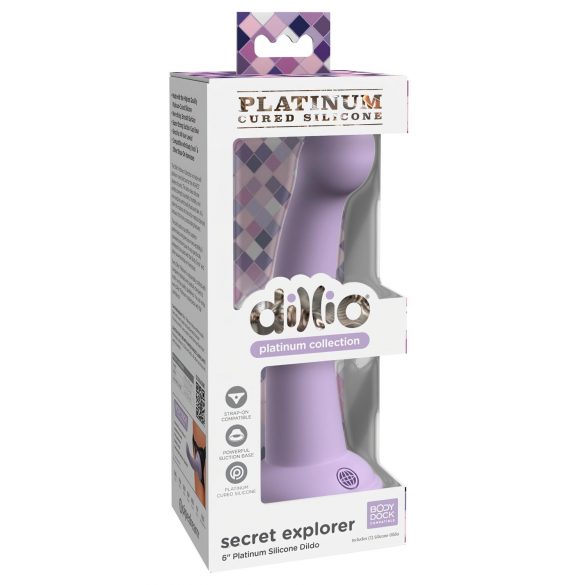 Dillio Secret Explorer - iminapaga peenisepea dildoo (17 cm) - lilla