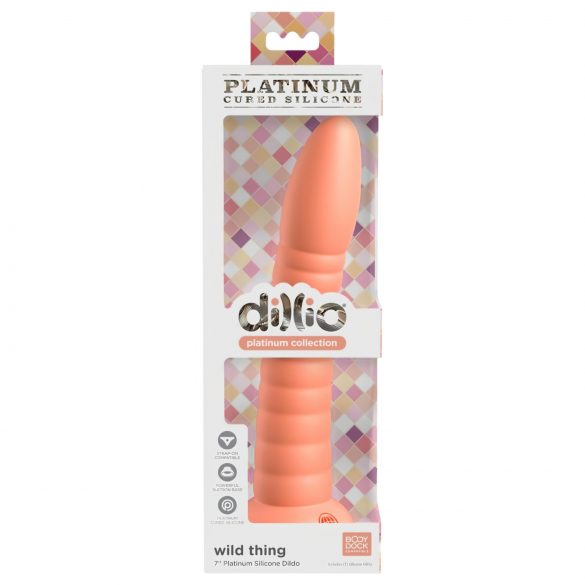 Dillio Wild Thing - iminapõhjaga sooneline dildo (19 cm) - oranž