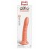 Dillio Metsik Asi - kleepuv alusega sooniline dildo (19cm) - oranz 