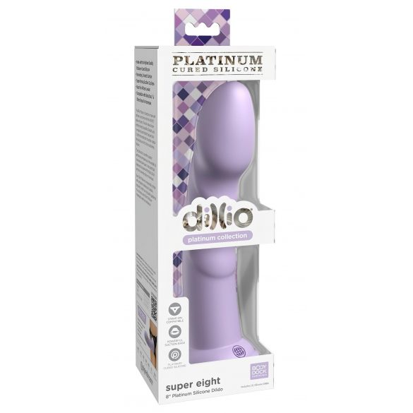 Dillio Super Eight - iminapaga silikoonist dildo (21 cm) - lilla 