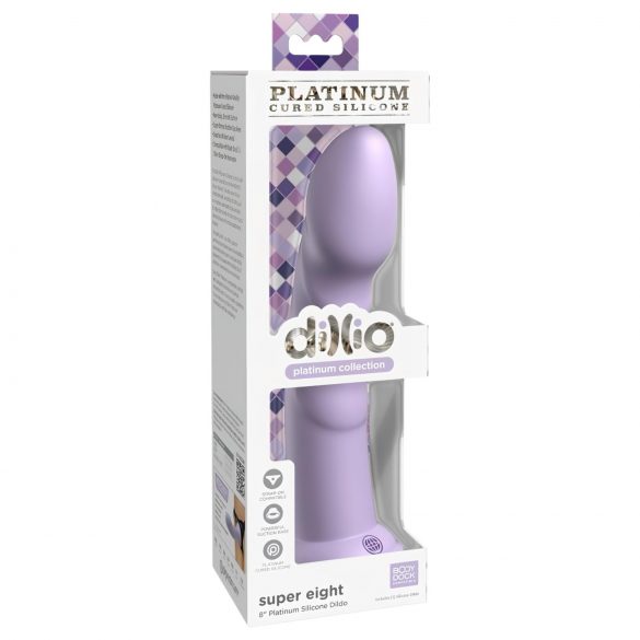 Dillio Super Eight - iminapaga silikoonist dildo (21 cm) - lilla