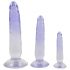 Crystal Clear - anaaltreener dildokomplekt - 3 tk (läbipaistev-sinine)