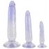 Crystal Clear - anaaltraineri dildode komplekt - 3 tk (läbipaistev-sinine) 