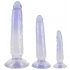 Crystal Clear - anaaltreener dildokomplekt - 3 tk (läbipaistev-sinine)