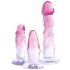Crystal Clear - anaaltreeningu komplekt - 3tk (läbipaistev-roosa)