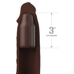   X-TENSION Elite 3 - suuruseks lõigatav peenisehülss (pruun)