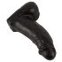 Realistixxx Real Giant - hiiglaslik munanditega dildo - 22 cm (must) 