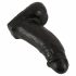 Realistixxx Real Giant - hiiglaslik munanditega dildo - 22 cm (must) 