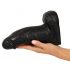 Realistixxx Real Giant - hiiglaslik munanditega dildo - 22 cm (must) 