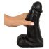 Realistixxx Real Giant - hiiglaslik munanditega dildo - 22 cm (must) 