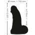 Realistixxx Real Giant - hiiglaslik munanditega dildo - 22 cm (must) 