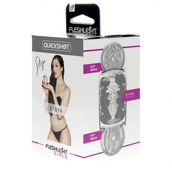 Fleshlight Quickshot Stoya - reisimasturbaator (läbipaistev)