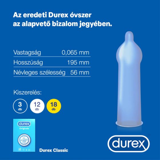 Durex Classic - kondoomid (18 tk)