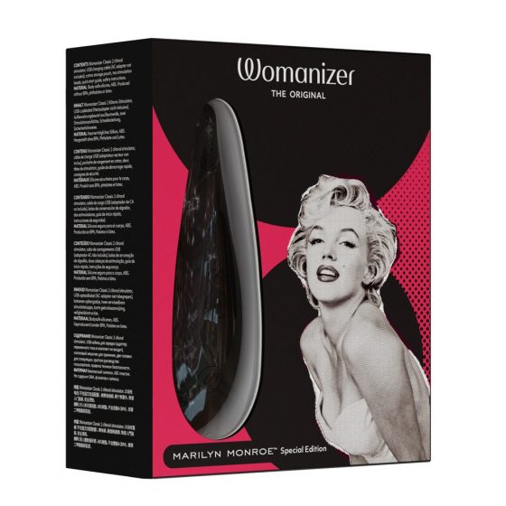 Womanizer Marilyn Monroe - laaditav õhulainega vibreerija (must)