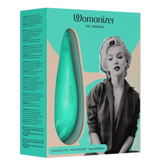 Womanizer Marilyn Monroe - akuga õhulainetega kliitoristimulaator (türkiis)