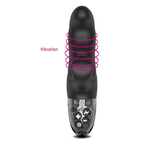 mystim Hop Hop Bob E-Stim - laetava akuga elektro vibraator klitoria stimulatsiooniga (must)