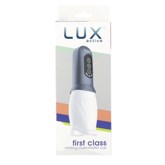LUX Active First Class - pöörleva pea masturbaator (valge-hall)