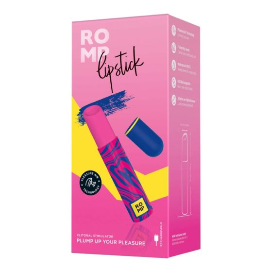 ROMP Huulepulk - akuga õhulaine kliitoristimulaator (roosa)