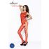 Passion BS036 - roosiline, avatud catsuit (punane) - S-L