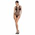 Passion BS086 - läbipaistev triibuline body (must) - S-L 