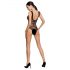 Passion BS086 - läbipaistev triibuline body (must) - S-L