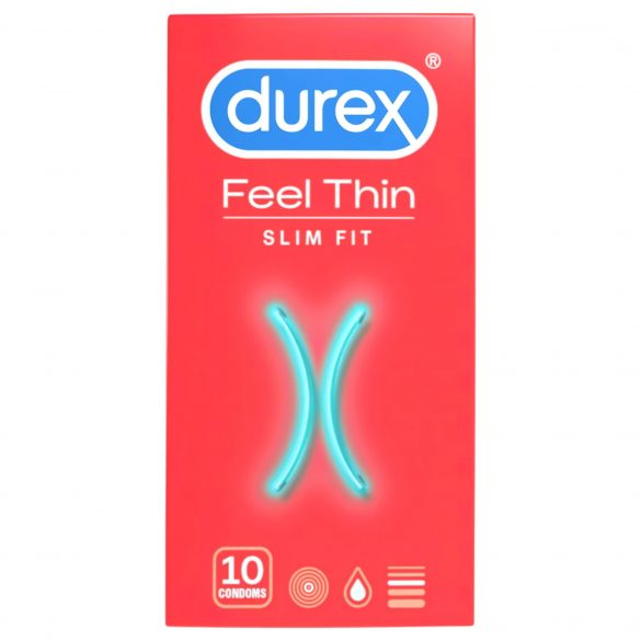 Durex Feel Thin Slim Fit - realistlik tunde kondoome (10 tk) 