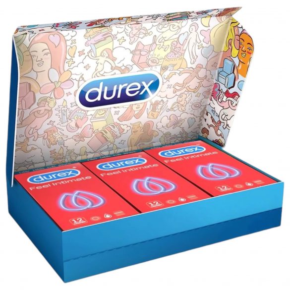 Durex Feel Intimate - õhukese seinaga kondoomipakend (3 x 12 tk) 