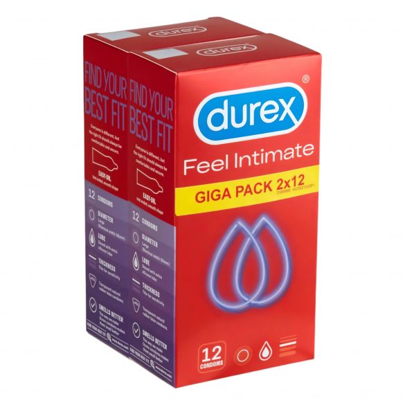 Durex Feel Intimate - õhukeseseinaline kondoomide pakk (2x12tk)