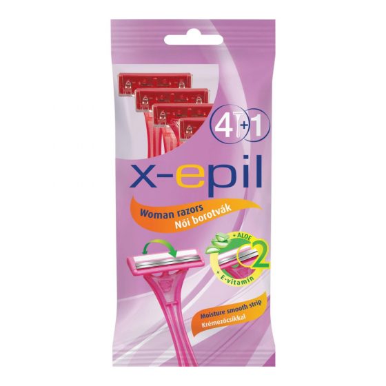 X-Epil - ühekordselt kasutatav naiste raseerija, 2 teraga (5tk)