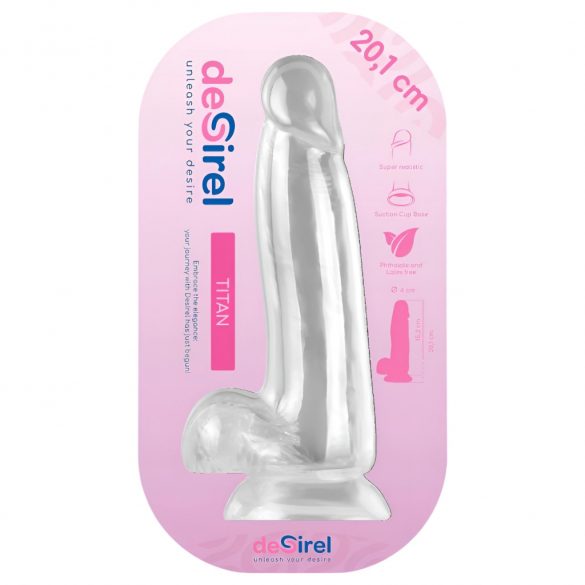 Desirel Titan - elutru munanditega dildo (naturaalne)