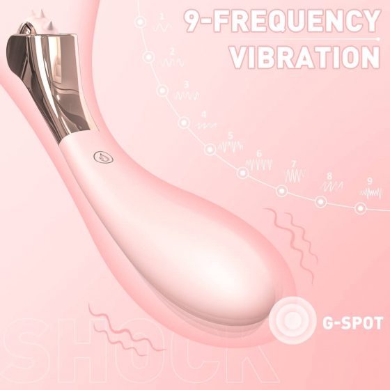 Sex HD - akuga G-punkti vibraator ja nupuratas (roosa)