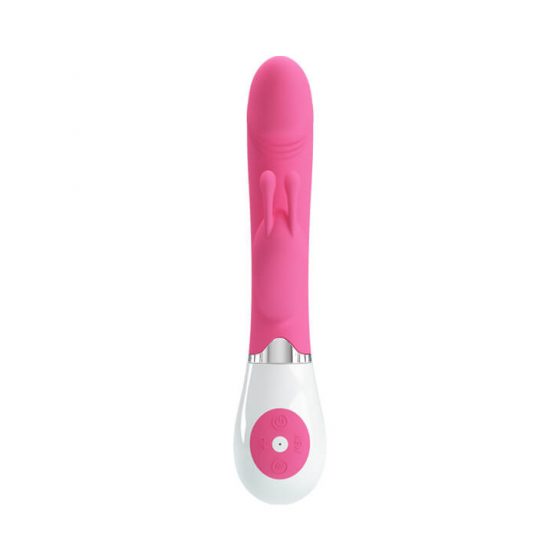 Pretty Love Gene - veekindel, kliitorihaaraga G-punkti vibraator (roosa-valge)