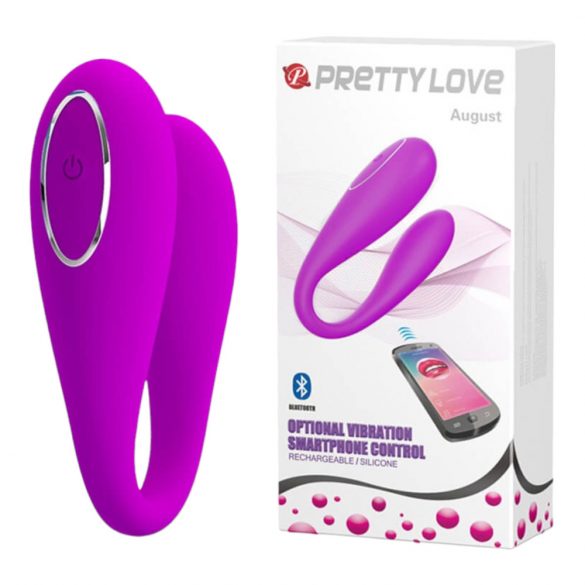 Pretty Love August - akuga, nutikas G-punkti ja kliitori vibraator (roosa)