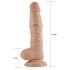 Lovetoy Real Extreme - iminapaga, munanditega dildo - 21cm (naturaalne) 