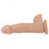 Lovetoy Real Extreme - iminapaga munanditega dildo - 23cm (naturaalne)