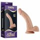 Lovetoy Real Extreme - jalaga, munandikottidega G-punkti dildo - 21cm (naturaalne)