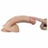 Lovetoy Real Extreme - jalaga, munandikottidega G-punkti dildo - 21cm (naturaalne)