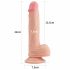 Lovetoy Nature Cock - iminapaga elutru dildo - 21cm (naturaalne) 