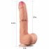 Lovetoy Nature' kuke - kahekordne realistlik dildo - 28cm (naturaalne)