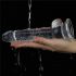 Lovetoy Flawless Clear - iminapaga ja munadega dildo - 19cm (läbipaistev) 