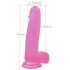 Lovetoy Jelly Studs - realistlik jalaga dildo - 20 cm (roosa)