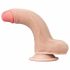 Lovetoy Liug-Nahk - kahesuunaline iminapaga dildo - 18cm (naturaalne) 