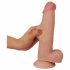 Lovetoy Sliding-Skin - kahekordse imemiskinniga dildo - 21cm (naturaalne) 