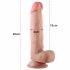 Lovetoy Sliding-Skin - kahekordse imemiskinniga dildo - 21cm (naturaalne) 