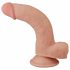 Lovetoy Sliding-Skin - kahekordse imemiskinniga dildo - 21cm (naturaalne) 