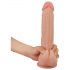 Lovetoy Sliding-Skin - kahekordse kihiga iminapaga dildo - 23cm (naturaalne)