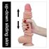 Lovetoy Sliding-Skin - kahekordse kihiga iminapaga dildo - 23cm (naturaalne)